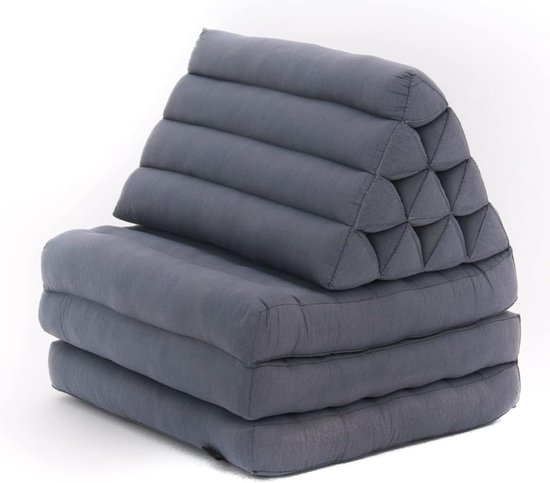 Thais driehoekig kussen, Kleur Blauw met olifanten patroon