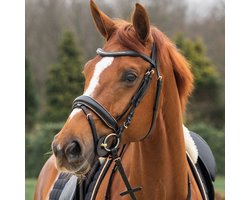 Horka Hoofdstel Deluxe Zwart/Rosegoud - Full