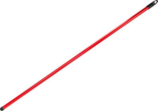 Brumag zachte bezem voor binnen - bezemkop rood/grijs - breedte 35 cm - steel 130 cm - voor alle vloeren - zachte haren - kunststof van Brumag — afbeelding 2