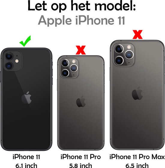 Hoesje Geschikt voor iPhone 11 Hoesje Case Pashouder Hard Cover - Hoes Geschikt voor iPhone 11 Hoesje Met Kaarthouder - Rosé goud