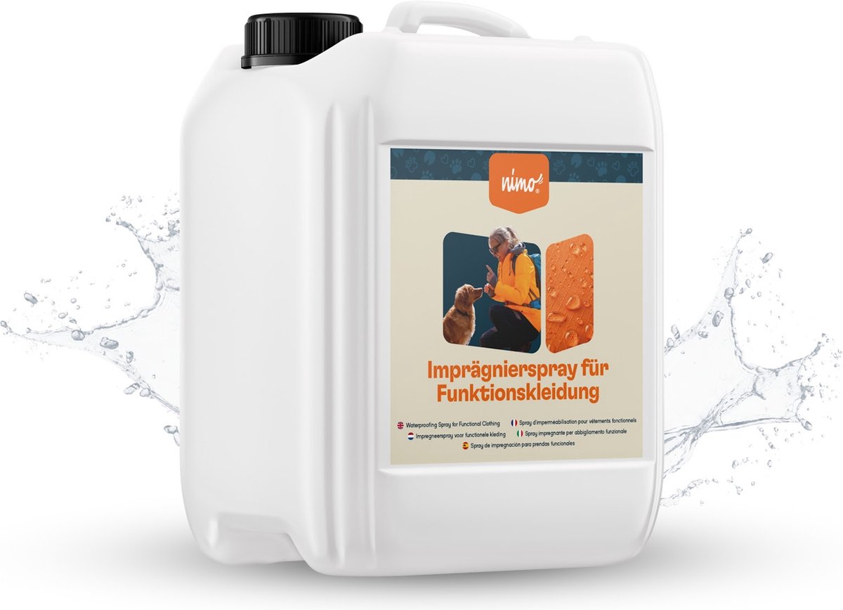 nimo® impregneerspray voor functionele kleding • afdichtmiddel ter bescherming tegen vocht & vuil