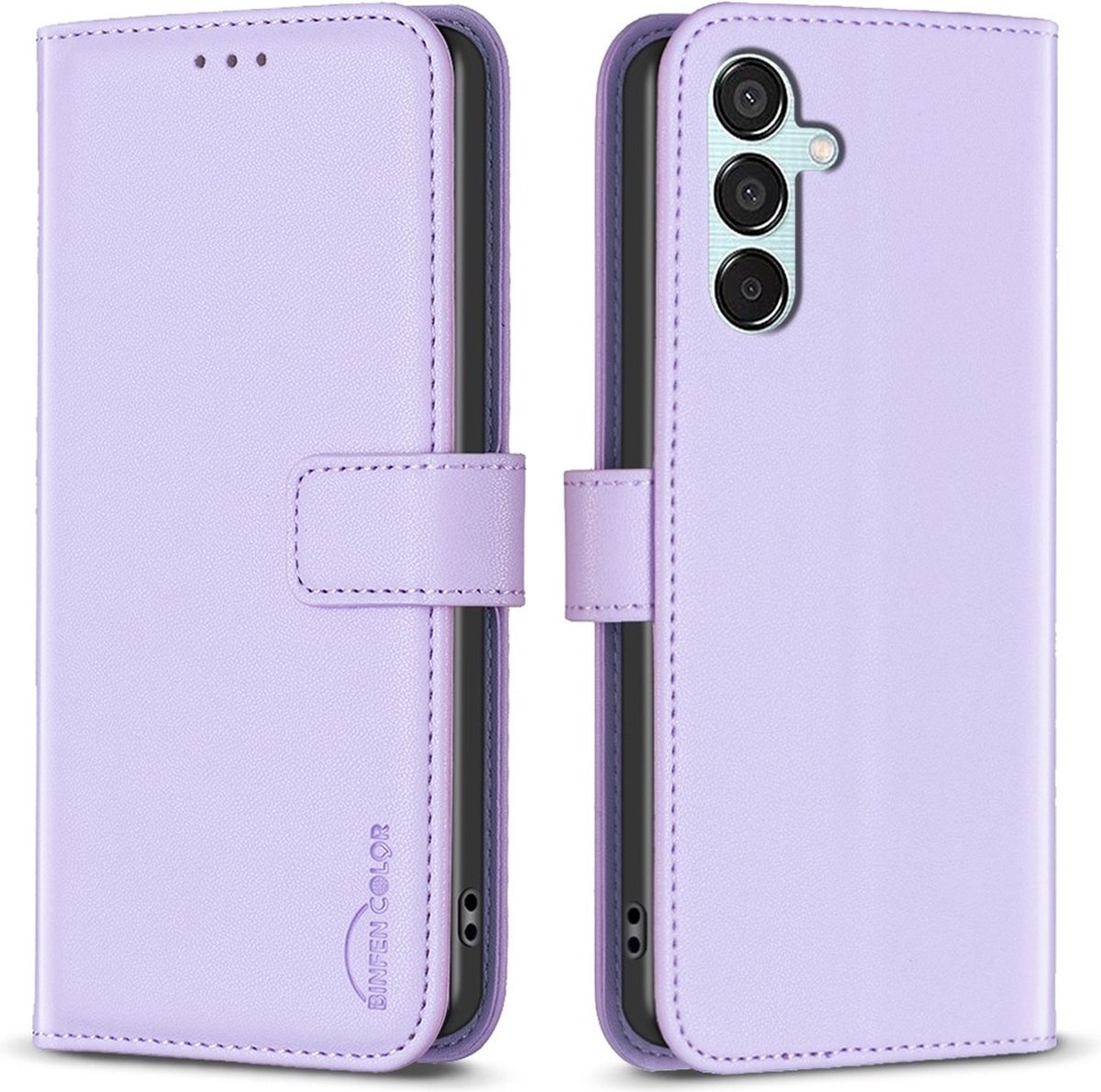 BINFEN Hoesje - Geschikt voor Samsung Galaxy M15 Hoesje - BINFEN Book Case - Lavendel
