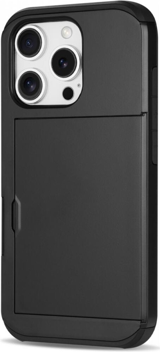 Portemonnee-hoesje voor iPhone 16 Pro, magnetisch ritsvak