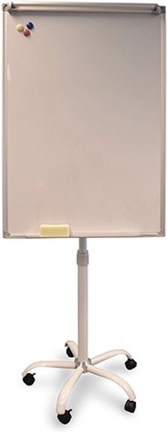 Flipover verrijdbaar 70 x 100 cm met papierklem en afleggoot