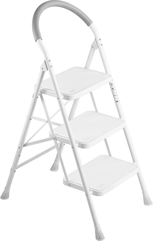 Home Vida 4-traps ladder met veiligheidsleuning Opvouwbare veiligheid Non- slip Matt Veilig Heavy Duty