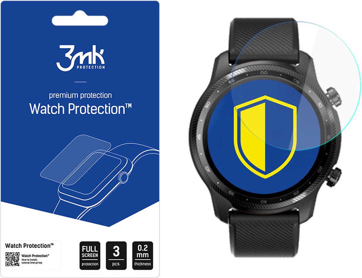 TicWatch Pro 3 Ultra - 3mk Watch Protection v. FlexibleGlass Lite