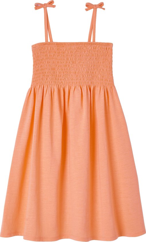 Vertbaudet Meisjesjurk met smokwerk en schouderbandjes bol - Main Image