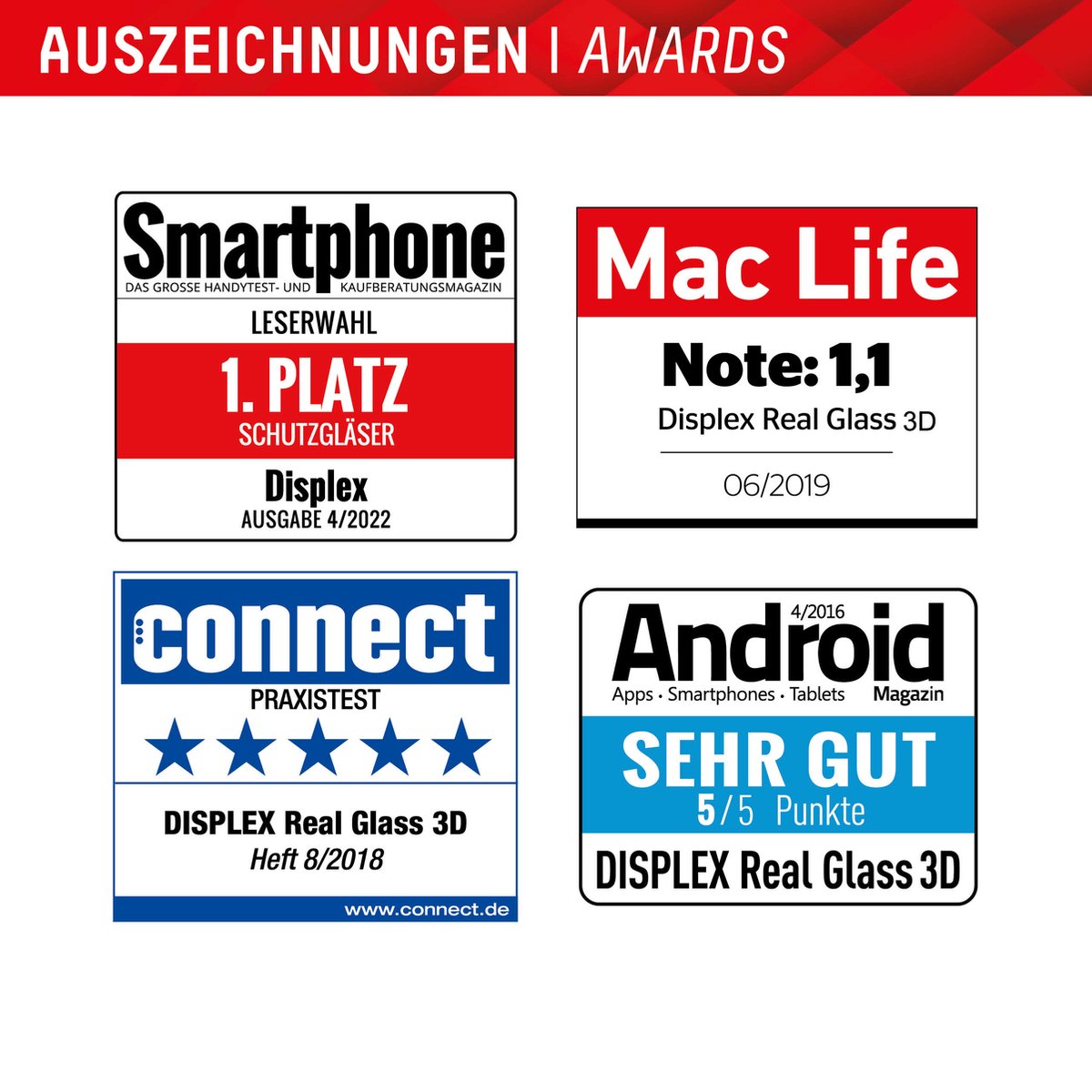 Displex Screenprotector Real Glass Full Cover geschikt voor Samsung Galaxy S23 FE