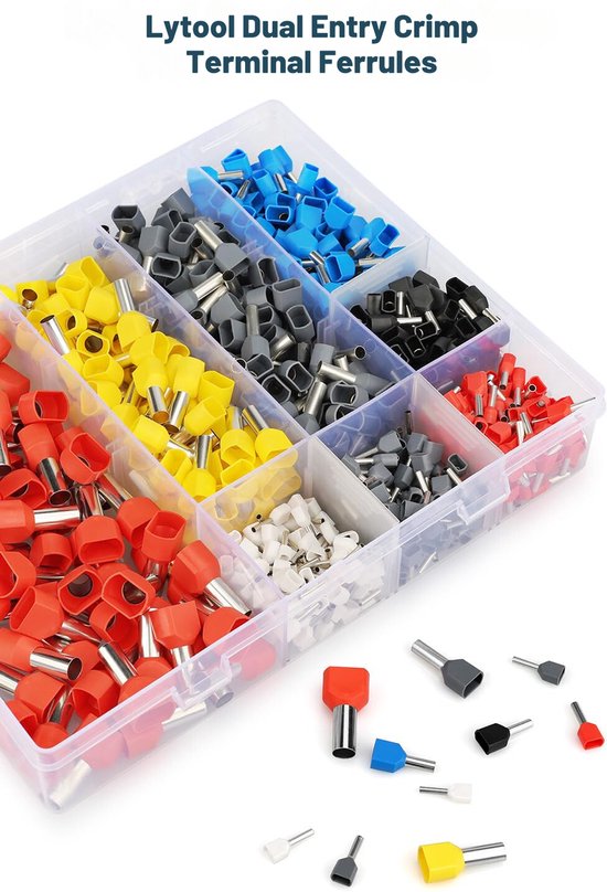 10 Stuks Platte Steekhulzen Met Aftakverbinders Geel 4-6 Mm² 6,3 Mm