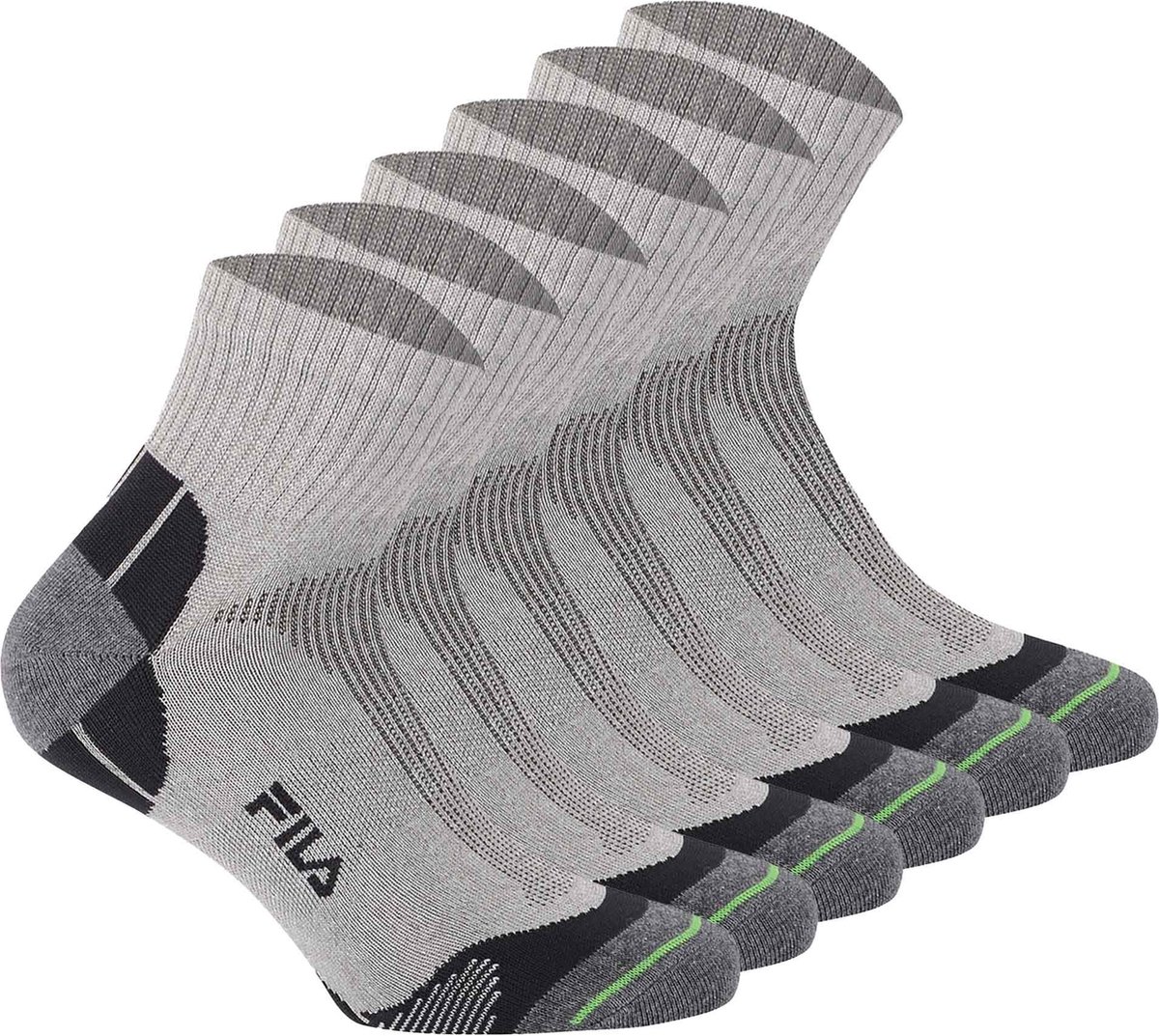 Fila Sokken FILA QUARTER UNISEX SOCKS MULTISPORT 3P Set van 6 Grijs