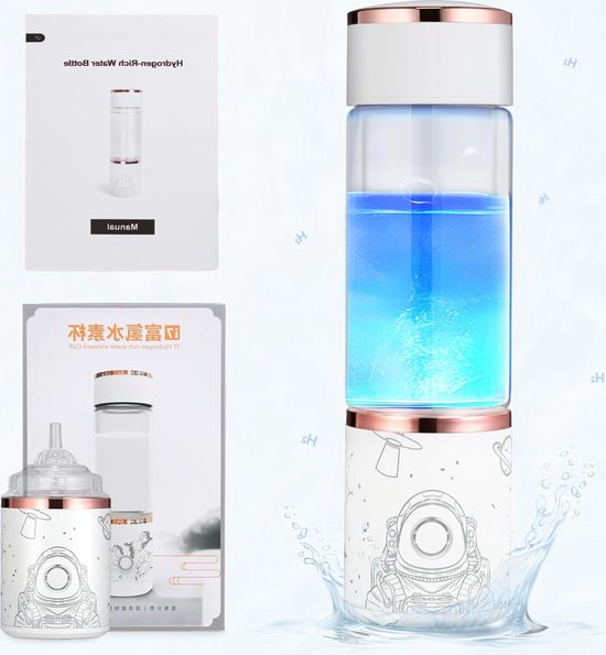 2024 Geavanceerde waterstofwaterfles - 4400ppb geïoniseerde alkalische watergenerator, SPE/PEM-technologie, geurloos, chloorvrij. Ideaal voor dagelijkse hydratatie, verbetert de stofwisseling en