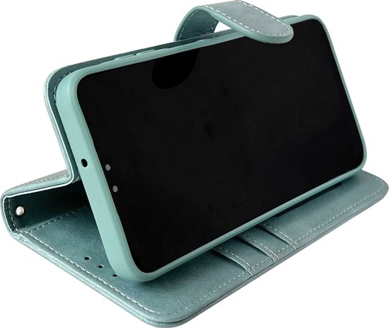 Casemania Étui adapté pour Apple iPhone 16 Plus - Blauw clair - Étui portefeuille