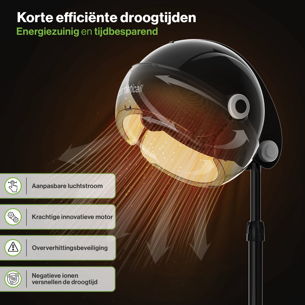 Professionele Droogkap - Haardroogkap - Droogkappen - Haardroger met Droogkap - Haardroger Kap - Fohn Kap - ION Technologie — afbeelding 5