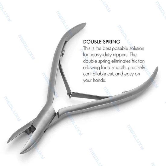 MEDLUXY® Diabète - Coupe-ongles - Pince coudée - 13 cm - 17 mm - arrondie - mâchoires droites - antidérapante (convient aux diabétiques, coupe-ongles) [D-490]