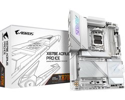 Gigabyte X870E AORUS PRO ICE - Moederbord ATX - Socket AM5 - AMD X870E - DDR5 - USB 4 - Wi-Fi 7 - Realtek Audio