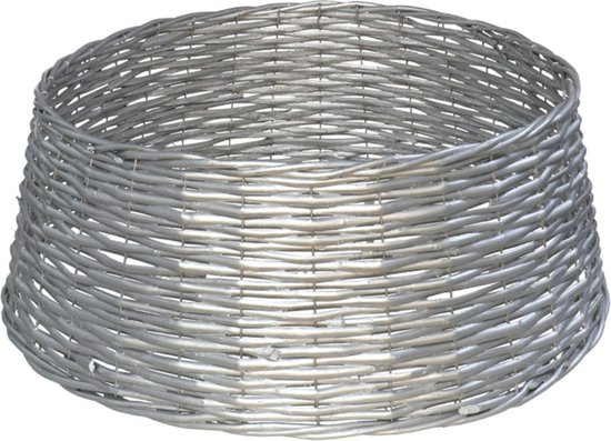 Gerimport Kerstboommand - zilver - D45 x H20cm - voor kerstboom 180 cm - kerstboomrok