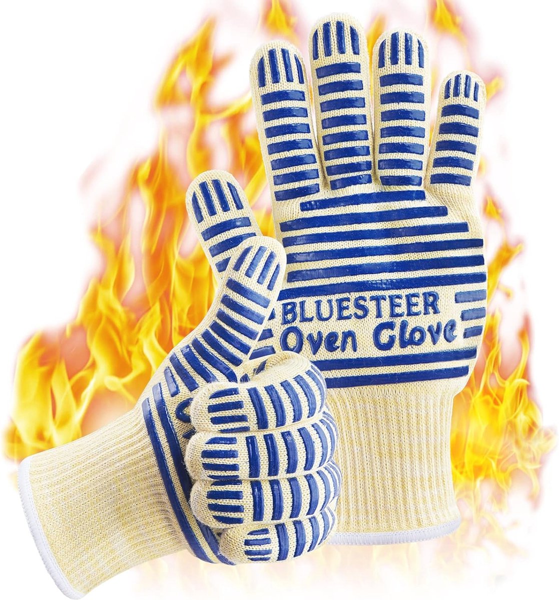 Hittebestendige Ovenhandschoenen 540°C - Antislip Siliconen BBQ Handschoenen voor Keuken & Grill