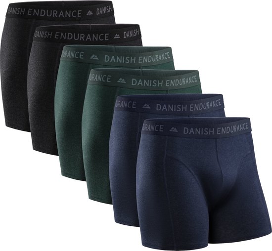 DANISH ENDURANCE Boxers en coton - Sous-vêtements pour hommes - Pack de 6 - Taille 3XL
