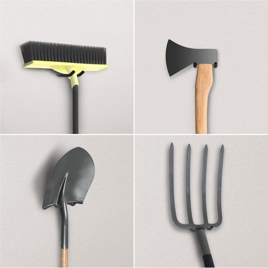 Zware U-vormige Draaihaken voor Garage - 12 Stuks - Vinyl Gecoat en Non-slip - Ideaal voor Tuingereedschap — afbeelding 3