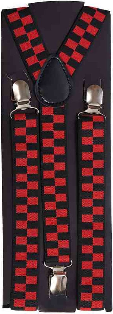Banned - Checker Bretels - Rood