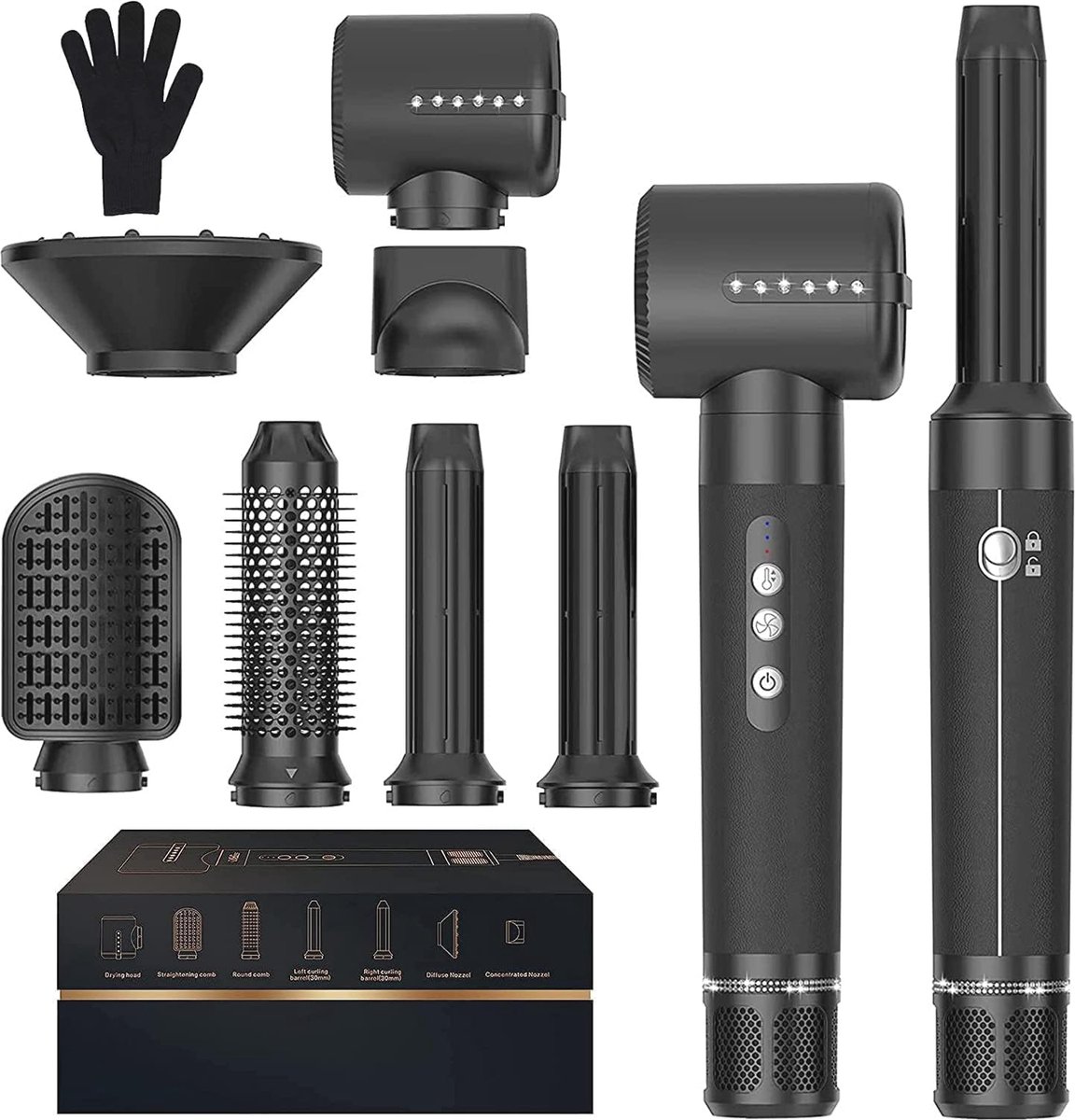7-in-1 Föhnborstel: Multifunctionele Haarstyler voor Drogen, Stylen en Volume