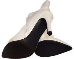 RUON- HALFHOOG LEDERLOOK LAARSJE-NAALDHAK 8 CM-EXTRA PURSE-40