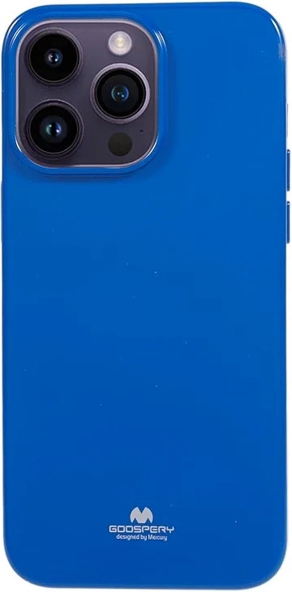Goospery - iPhone 15 Pro - Backcover hoesje Jelly - Donker Blauw