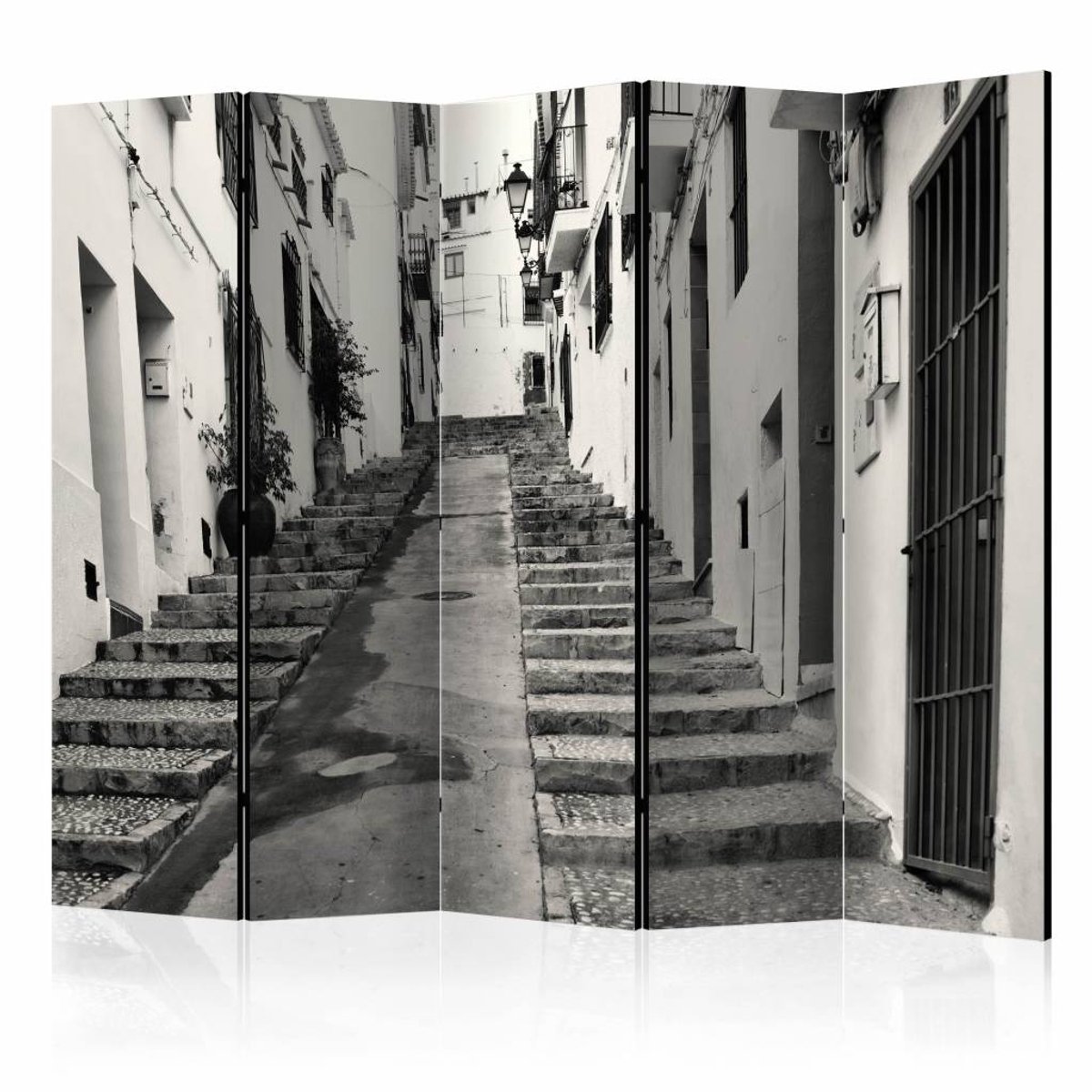 Vouwscherm / Kamerscherm - Oude binnenstad van Altea 225x172cm , gemonteerd geleverd, dubbelzijdig geprint