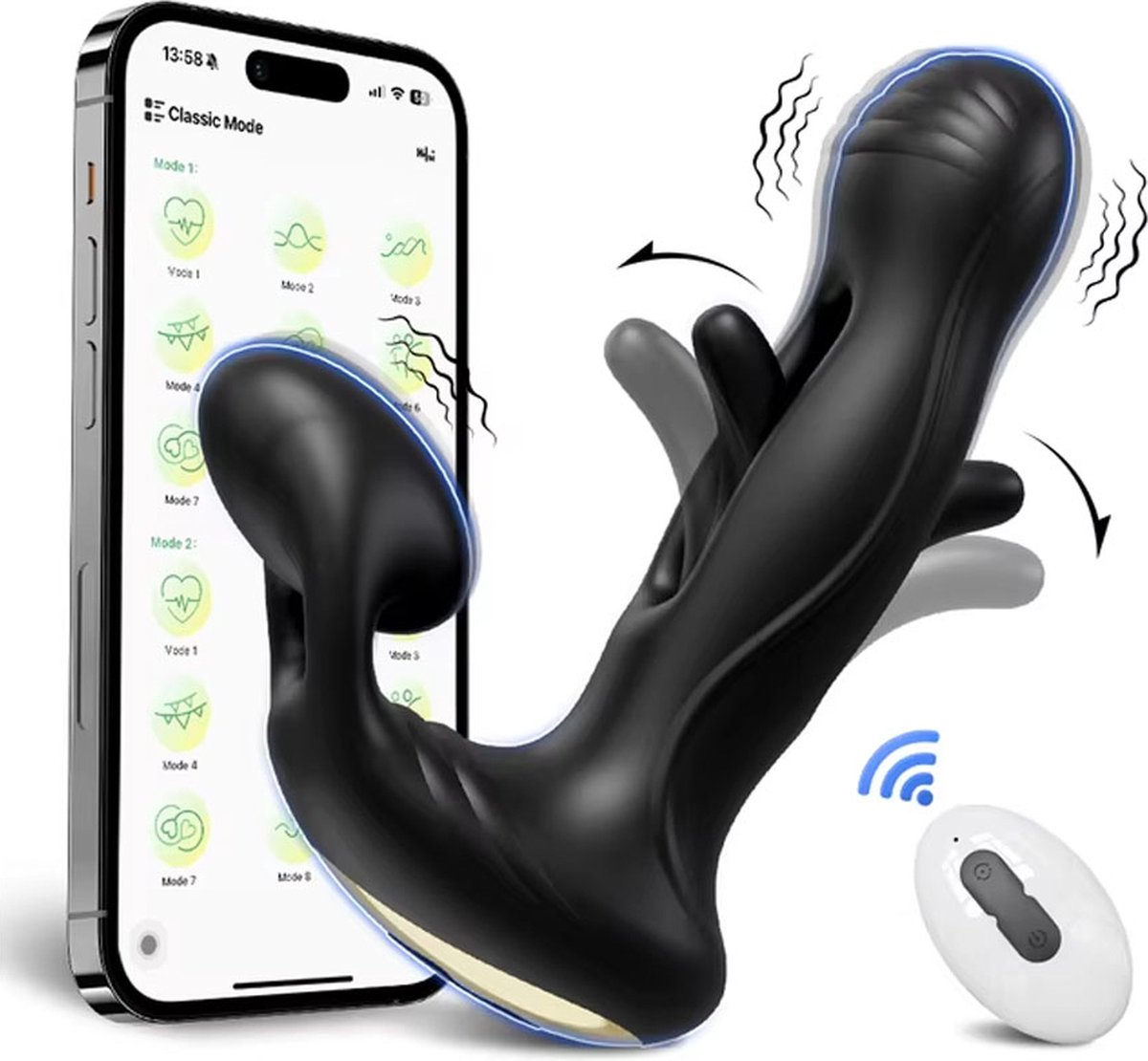 Goedkoopste Buttplug vibrator met Scrotum Massage - Tapping - Balzak - Anus - Anaal
