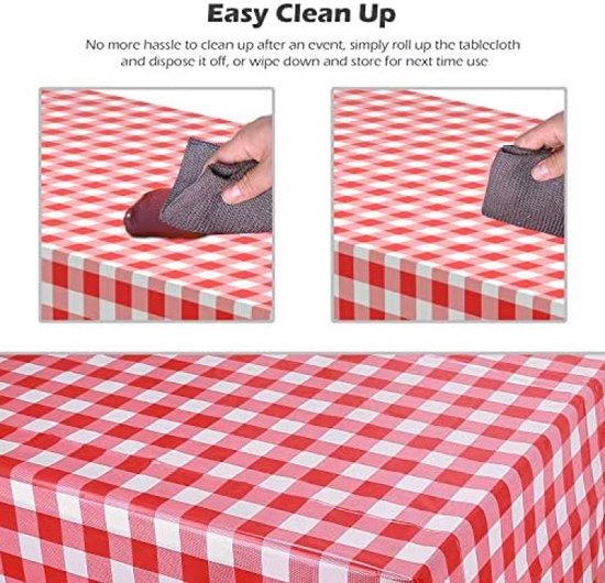 Lot De 6 Nappes En Plastique Premium - 54x108 Pouces - Rouge Et 29 Autres Coloris