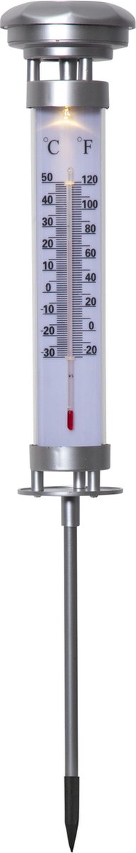 Best Season Thermometer op zonne-energie met warm wit LED-lampje