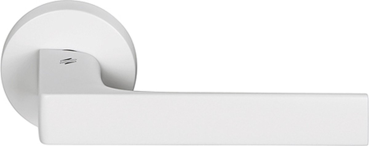 Deurkruk Robocinque - Colombo Design - Wit mat - rond rozet - set