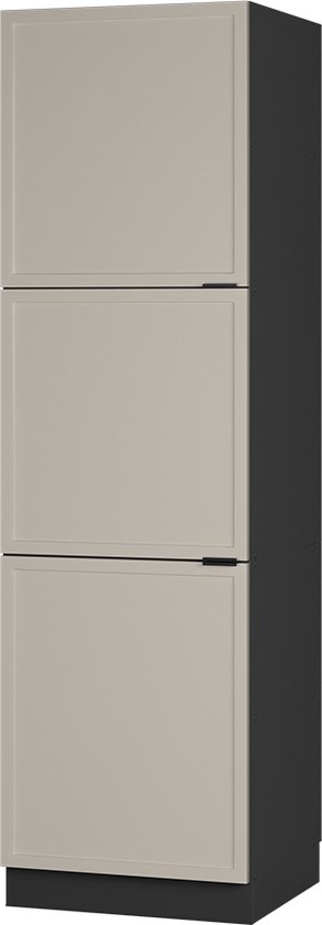 Vicco Armoire de transformation pour cuisinière Fame- Line, Gris Beige/Anthracite, 60 cm