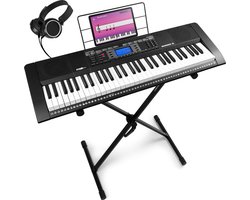 MAX Rhapsody61 keyboard piano met 61 toetsen - Complete keyboard set met standaard en koptelefoon