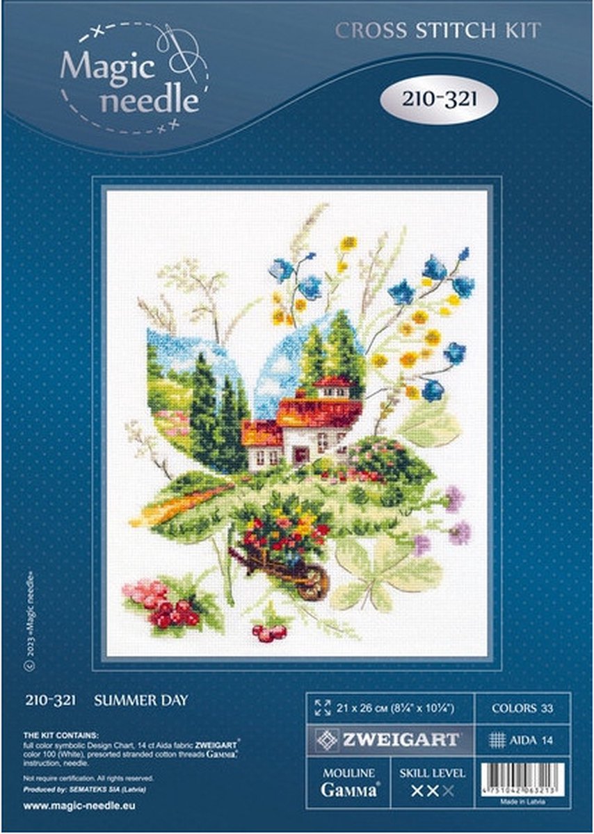 Borduurpakket met DMC garens - VDV - Herfstgoud van de Bergen Borduurpakket met DMC garens - VDV - Herfstgoud van de Bergen