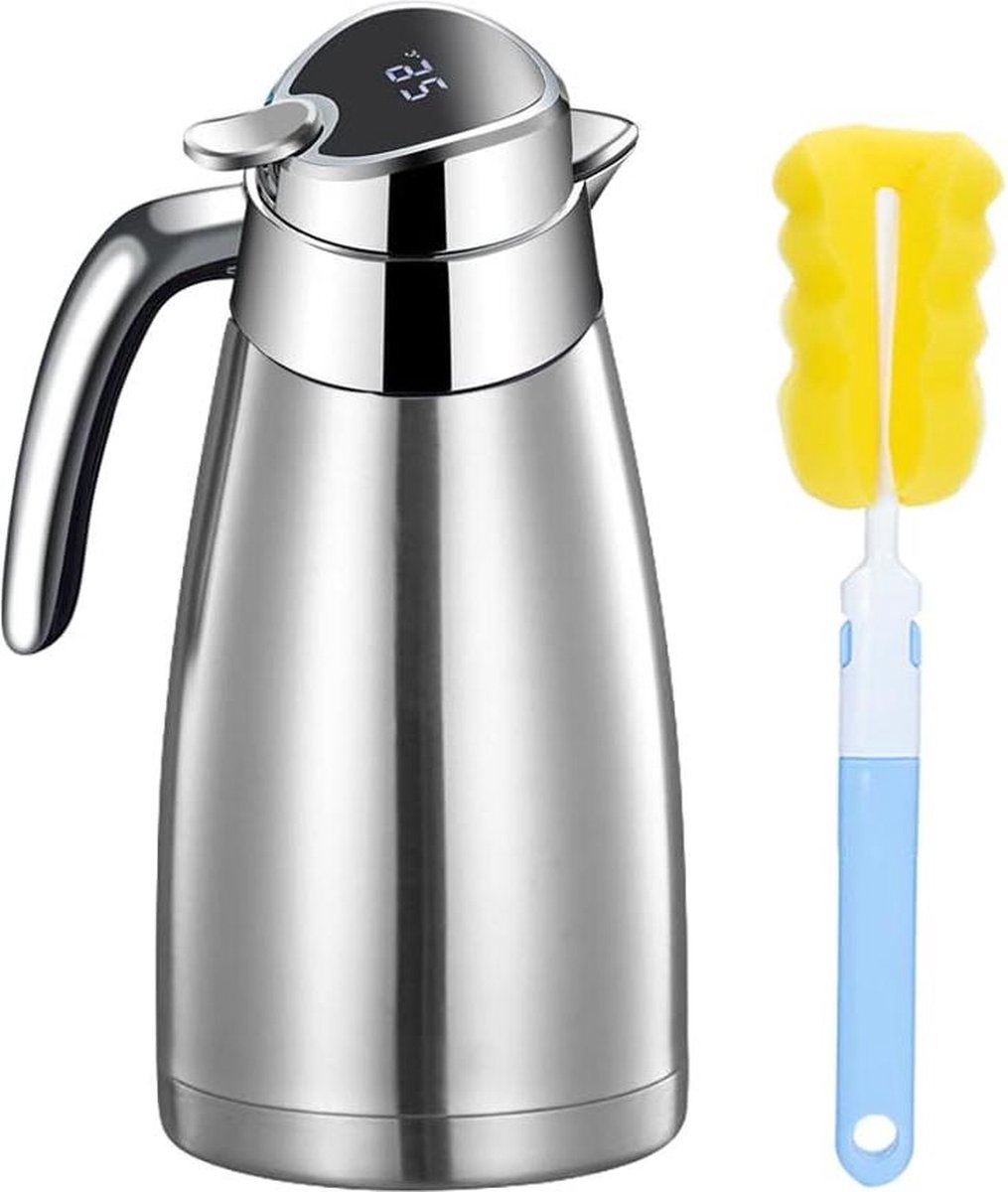 Waterkaraf Thermische Koffie Karaf Met Temperatuur Display Roestvrij Staal