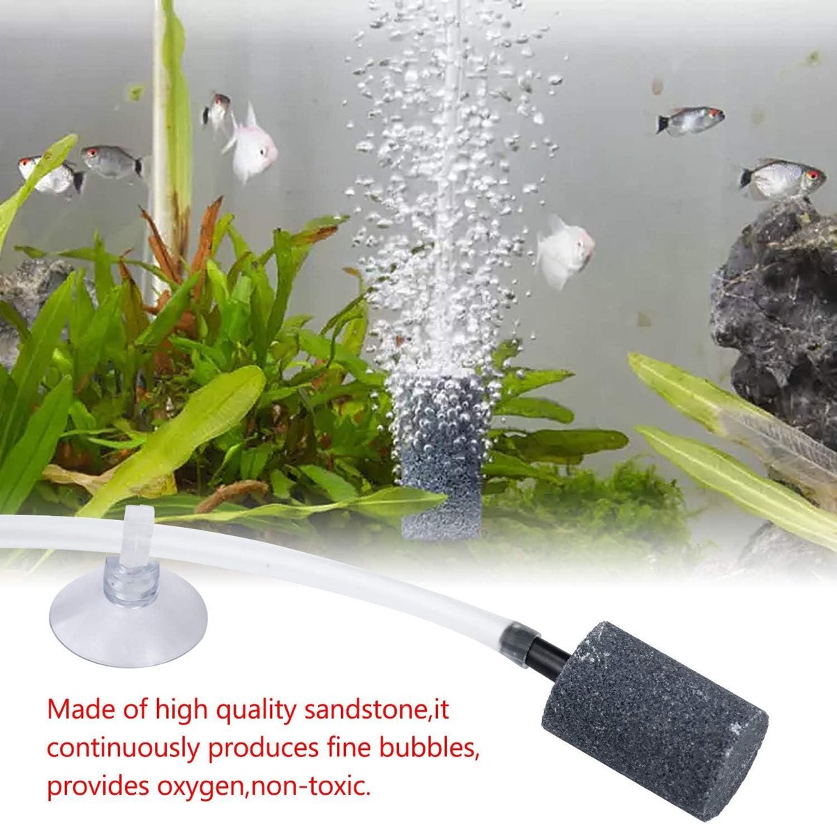 Kit De Distribution D'air Pour Aquarium Complet - Vannes, Tuyau Silicone, Pierre à Air, Ventouses, Clapets Anti-retour