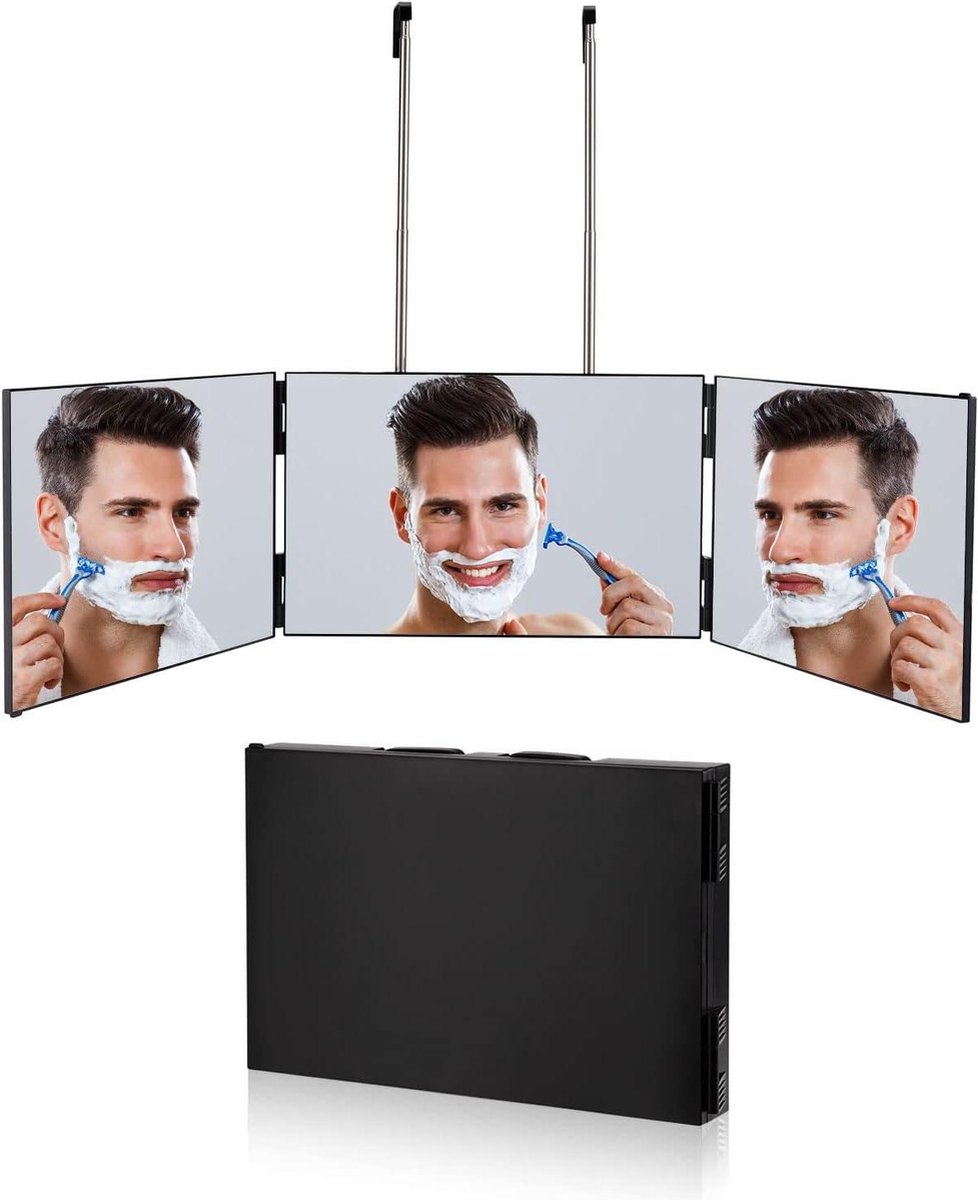 Make-up Spiegel 3-zijdige spiegel LED 10-voudig vergroting HD - Cosmeticaspiegel