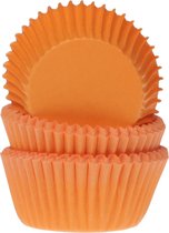 Bol.com House of Marie Mini Cupcake Vormpjes - Oranje - pk/60 - Baking Cups aanbieding