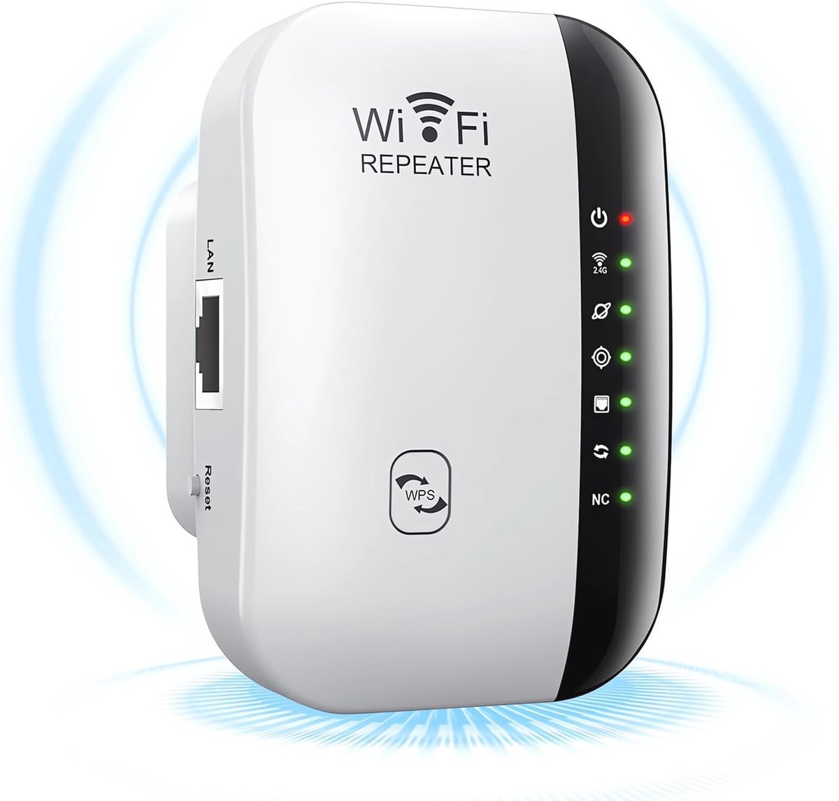 WLAN Versterker Wifi-Repeater tot 300 Mbit/s - Wifi-Extender met Ethernet Poort & WPS Ondersteuning