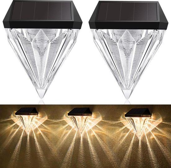 Solpex 2x Zonnelampen Buiten - LED Solar Path Lights Warm Wit, Waterdicht Voor Tuin En Terras