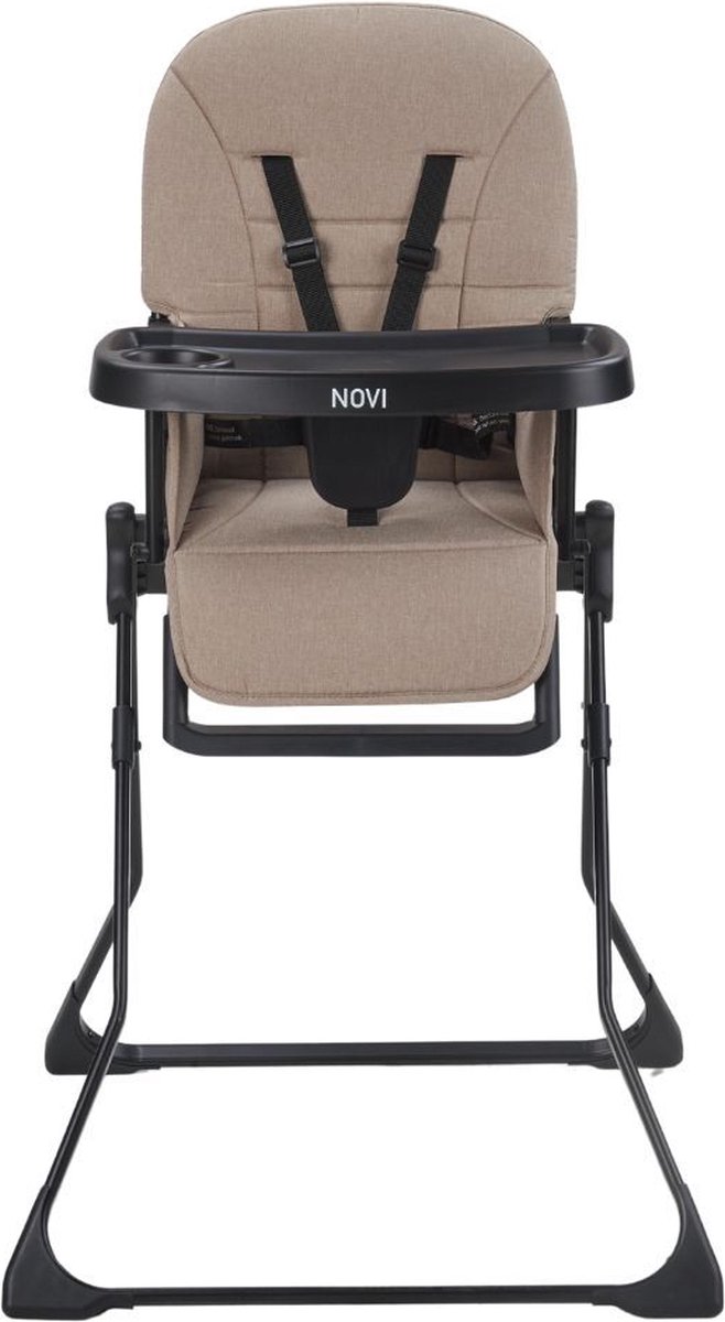 Bol.com Novi at Home Mila Kinderstoel - Sand Melange - Inclusief eetblad - Eenvoudig inklapbaar aanbieding