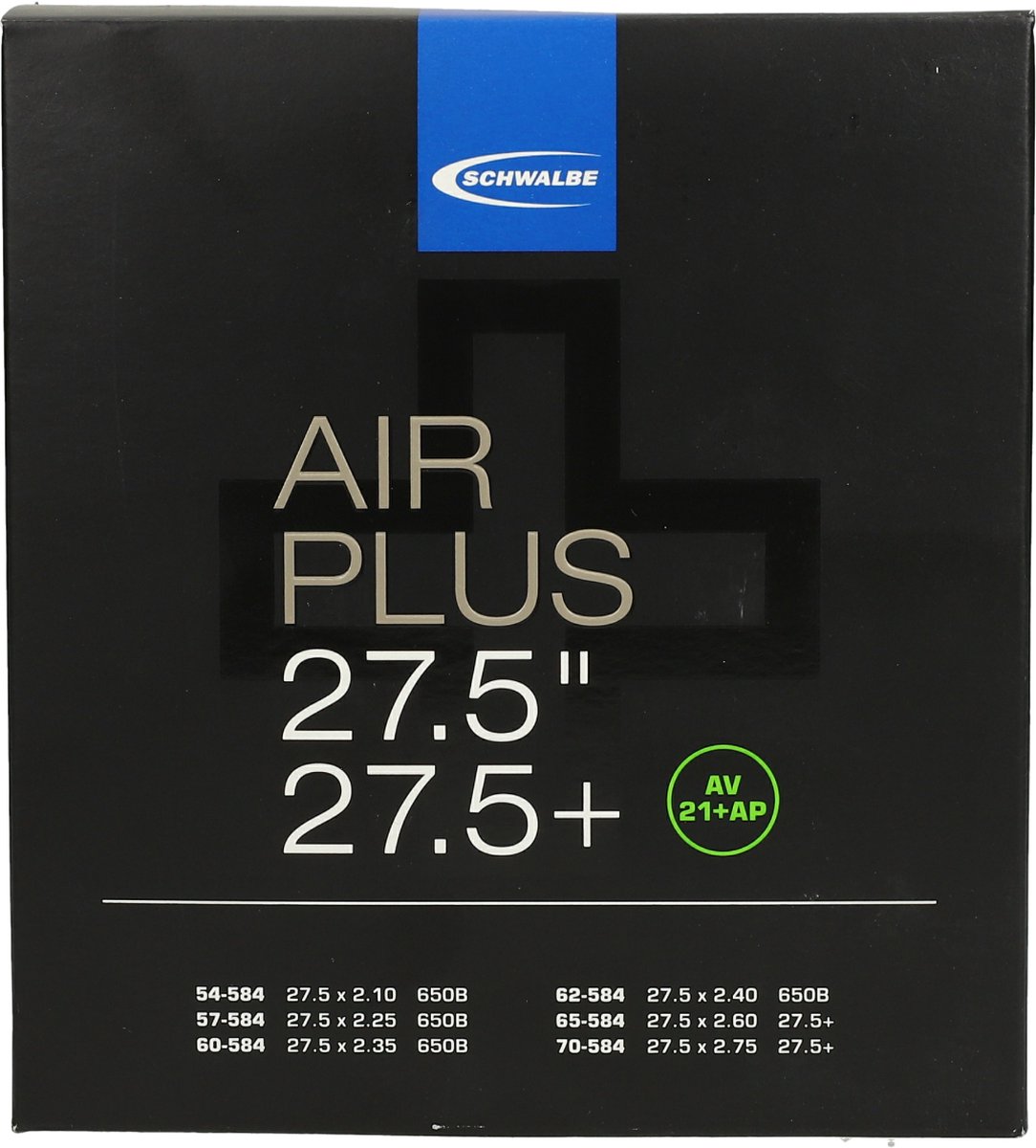 Fiets Binnenband Schwalbe AV21+AP Air Plus 27.5" / 54/70-584 - 40mm Autoventiel