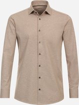 Chemise VENTI Modern Fit - Jersey - Beige - Sans repassage - Col : 45