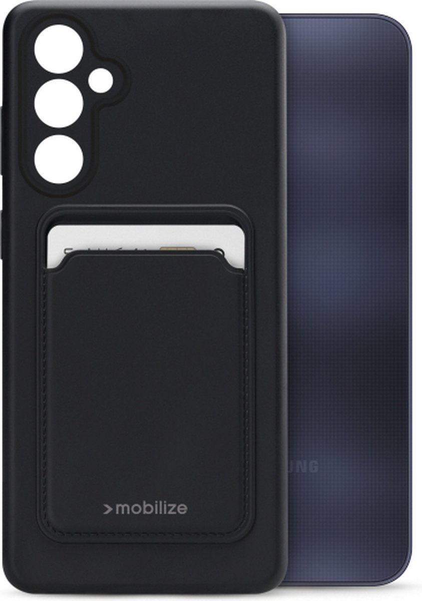 Mobilize Rubber Gelly Card Case Samsung Galaxy A16 4G/5G Matt Black