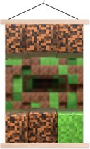 Porte-affiche avec affiche - Affiche scolaire - Gaming - Blocs - Jeu de blocs - Jeux - Enfants - 120x180 cm - Lattes vierges