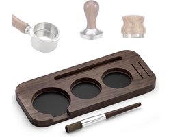 Koffie Tamper Station - Hout Koffiestamping Station voor Espresso Accessoires