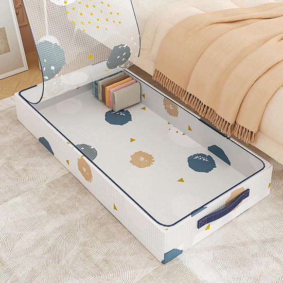 JGS ® Slim Opvouwbaar Schoenenrek Voor Onder Het Bed Met Grote Capaciteit En Transparant Venster
