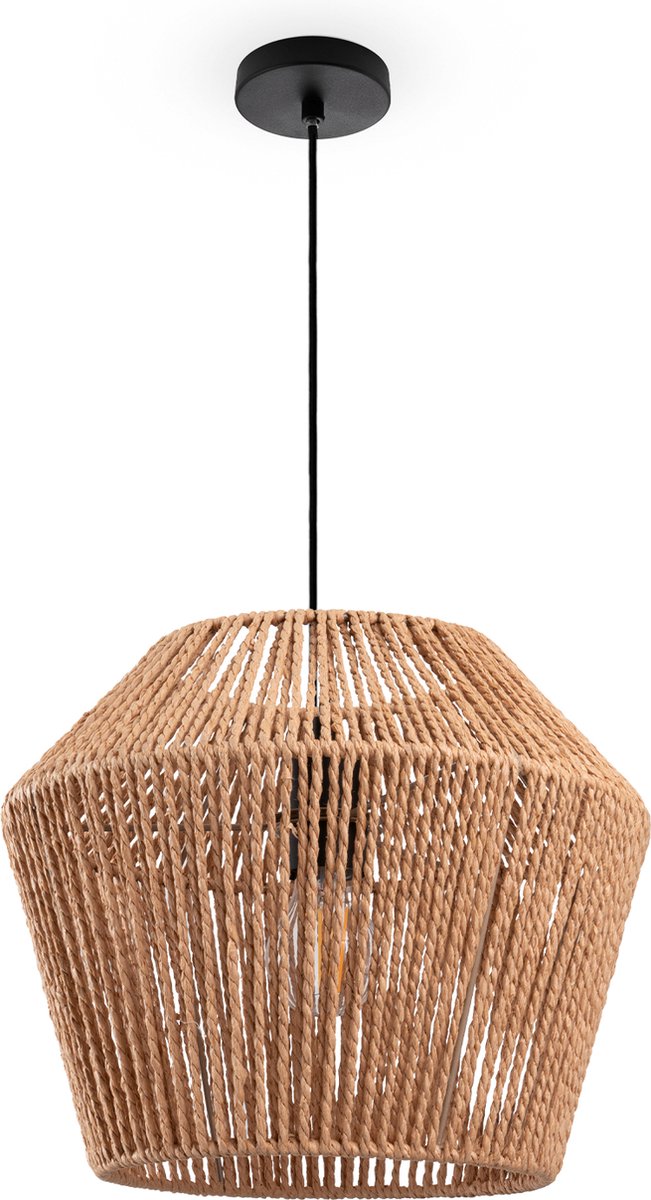 Paco HomeHanglamp Eettafel Hanglamp Eetkamer Lamp E27 Papier Boho Rotan