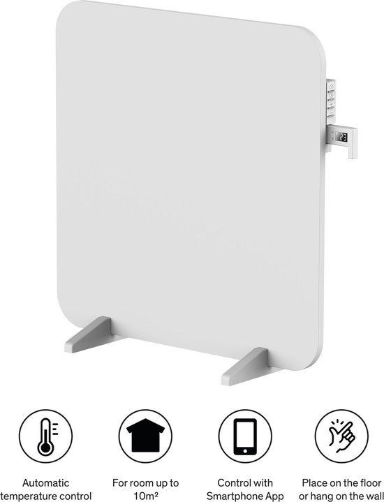 Sinji Elektrische Kachel – Smart Infrarood Verwarmingspaneel – Elektrische Radiator – Heater – 10 m2 – 350 Watt – Wit